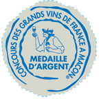 Médaille argent des concours des grands vins de france à Maçon
