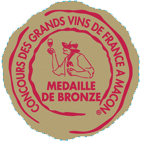 Médaille bronze des concours des grands vins de france à Maçon